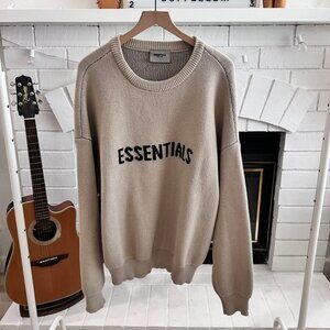 Essentials SSENSE Exclusive Beige Brown Knit Pullover